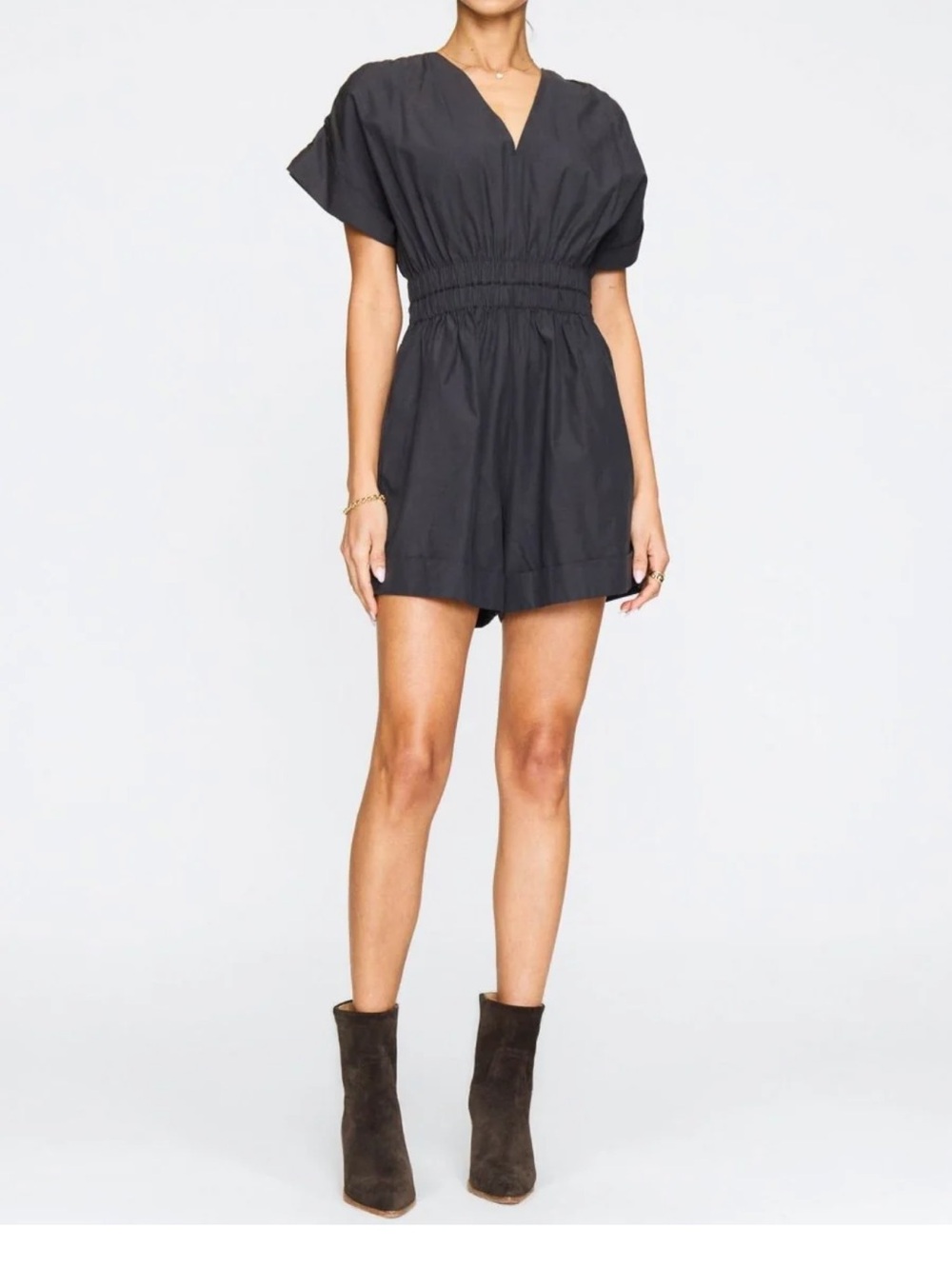 BROCHU WALKER Alessia Romper Black Medium